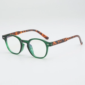 Lunettes de soleil ovales rétro avec monture verte transparente et branches en écaille