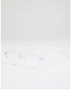 Vue détaillée des lunettes de soleil transparentes avec rivets métalliques décoratifs