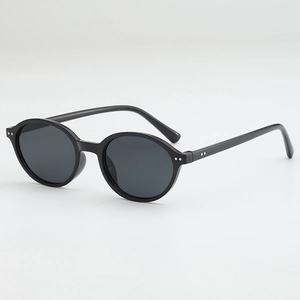 Lunettes De Soleil Rondes Rétro Mode Polygonale Monture PC Verres AC Protection UV400 Rivets Métalliques Pour Hommes Femmes
