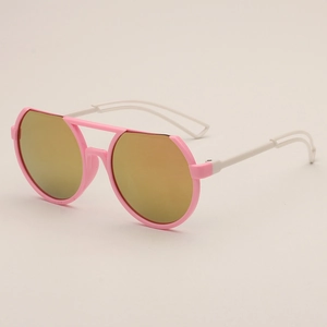 Kids Sunglasses PC Frame AC Lens UV400 Protection Double Bridge Hollow Temple Outdoor Fashion Boys Girls