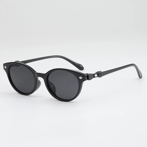 Retro Oval Sonnenbrille Damen Herren PC Rahmen AC Linse UV400 Schutz Anti Blaulicht Brille Mit Metall Diamant Nieten Personalisierte Hip Hop Brillen