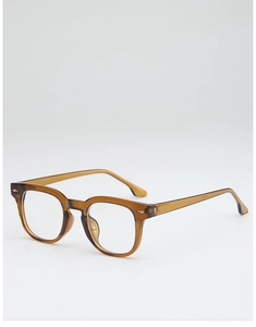 Close-up of tortoise shell retro square glasses frame with elegant metal rivet accents