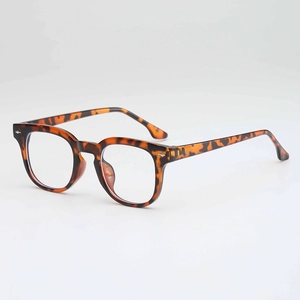 Classic tortoise shell square frame sunglasses with retro design for men and women