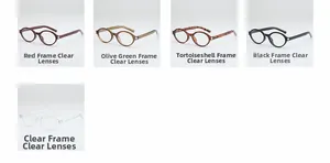 Detailed grid view of minimalist retro square sunglasses in five stylish assorted colors