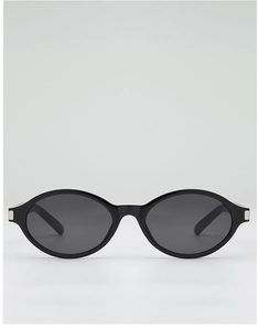 Macro detail of rectangle silver metal hinge on vintage black square frame sunglasses