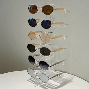 Lot de lunettes de soleil ovales rétro en métal en plusieurs couleurs pour la mode