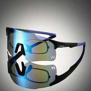 Sports Cycling Sunglasses UV400 Protection Shield Eyewear With Myopia Frame PC Material For Outdoor Running Fishing Unisex