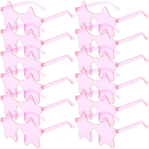 Occhiali Da Sole Senza Montura A Forma Di Stella UV400 Trasparente Colorato Plastica PC Per Festa Festival Moda Costume Tendenza Unisex