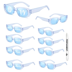 Square Frame Sunglasses Polycarbonate Lens UV400 Protection Retro Fashion Eyewear For Party Wedding Festival Birthday