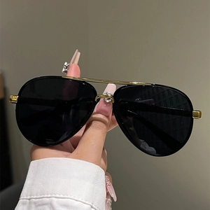 Aviator Sunglasses PC Frame UV400 Protection Double Bridge Hip Hop Fashion Eyewear For Men Women