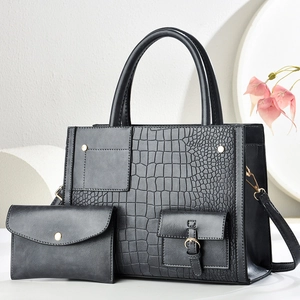 Damen PU Leder Krokodil Muster Handtasche Tote Und Beutel Umhängetasche Goldene Kette Hardware Vielseitig