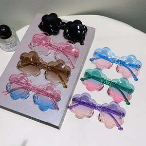 Lunettes De Soleil Fleur Pour Enfants Monture PC Protection UV Mignonnes Mode Dégradé Lunettes Photographie Plein Air