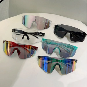 Colorful large frame cycling sports sunglasses for outdoor running and wind protection