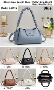Detailed view of the textured leather handbag interior with secure zipper compartments