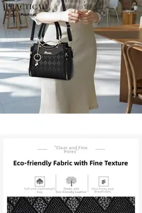 Détail du sac à main en cuir matelassé noir avec chaîne dorée et texture souple