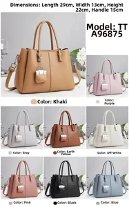 Detailed view of women's tote bag in 8 colors with dimensions 29x13x22cm and litchi texture