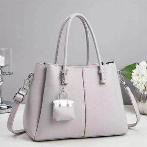 Fashion Women Handbag Large Capacity Pebble Grain PU Leather Tote Bag With Mini Bag Charm Crossbody Shoulder Bag Daily