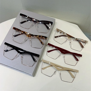 Cat eye oversized square glasses frames in multiple colors with anti-blue light lenses