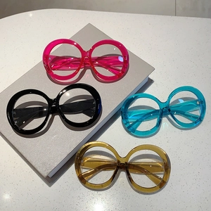 Retro oversized round frame glasses in multiple colors for fashion accessories