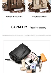 Three elegant crossbody bags showing spacious interior for phone and daily items