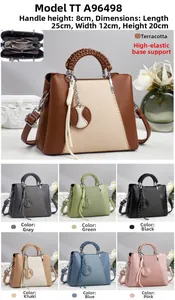 Detail view of large capacity crossbody bag with multiple compartments and dimensions
