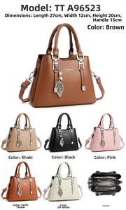 Spécifications de taille et 6 coloris pour le grand sac à main en cuir texturé