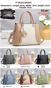Fashion minimalist multi-color crossbody handbag with adjustable strap and top handle