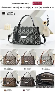 Detail view of mini crossbody bag dimensions 24x10x15cm with metal turn-lock and strap