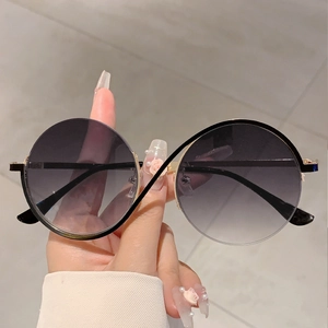Lunettes De Soleil Rondes Rétro Pour Femmes Monture Métal Protection UV400 Verres Dégradés Mode Accessoires De Voyage