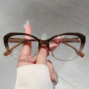 Vintage Kattenoog Blauw Licht Filter Bril Voor Vrouwen Fashion PC Frame Platte Lenzen Kantoor Brillen Elegante Decoratieve Bril
