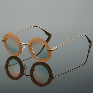 Vintage Round Sunglasses Metal PC Frame UV400 Protection Small Circle Lens Fashion Eyewear For Men Women Outdoor
