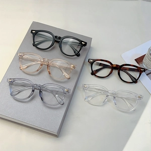 Retro round frame anti-blue light glasses with metal arrow rivets in five stylish colors