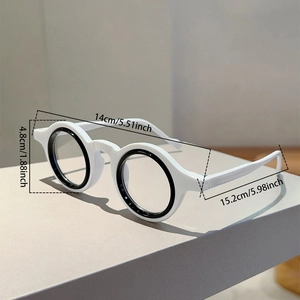 Spécifications des dimensions de lunettes rondes rétro avec largeur et longueur de branche