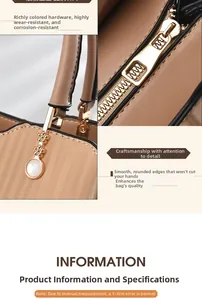 Détails de la fermeture éclair dorée et de la finition des bords du sac beige