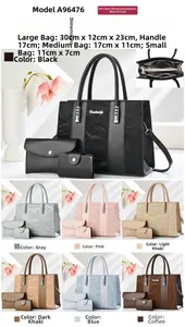 Detailed size specifications of the high-capacity tote bag set in seven color options