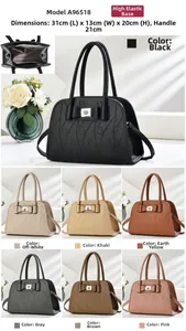 Detailed size specifications and color options for heart quilted multifunctional tote bag