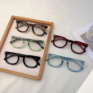 Classic retro anti-blue light glasses with rice-stud rivets in five stylish colors