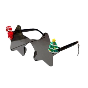 Lunettes de Noël en forme d'étoile avec décorations sapin et sucre d'orge
