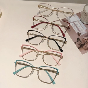 Montures de lunettes anti-lumière bleue œil de chat en cinq couleurs pour femmes