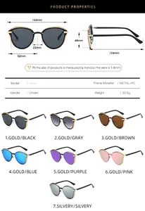 Guide des tailles détaillé et spécifications techniques pour lunettes de soleil rétro