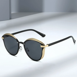 Lunettes De Soleil Œil De Chat Vintage Pour Femmes Monture Métal Plastique Protection UV400 Lentille Mercure Dégradé Mode Voyage