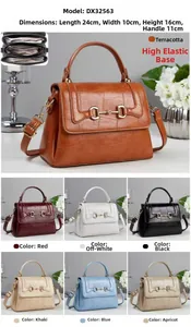Detailed view of crocodile pattern bag with dimensions 24x10x16cm and metal buckle