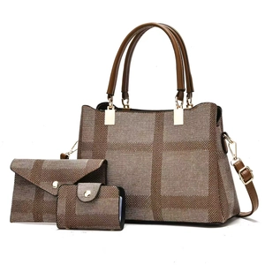 Sac À Main Fourre-Tout Pour Femmes Avec Pochette Et Porte-Cartes Cuir PU Grande Capacité Mode Polyvalent Sac À Bandoulière