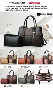 Détail de l'ensemble 2 pièces comprenant un grand sac fourre-tout et une petite pochette