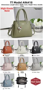 Dettagli di borse da donna alla moda in otto colori eleganti con trama a grana litchi