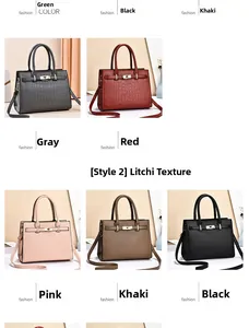 Détails des sacs à main en textures crocodile et litchi avec fermoirs dorés élégants