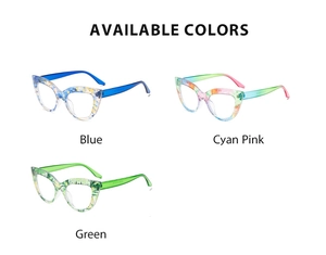 Comparaison détaillée de trois montures de lunettes œil-de-chat anti-lumière bleue