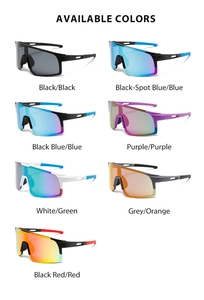 Detailgitter mit sieben Farbauswahlmöglichkeiten für Outdoor Sport Sonnenbrillen mit großen Gläsern