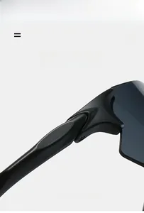 Detail of lightweight super elastic sports sunglasses hinge and matte frame structure