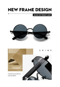 Close-up of steampunk sunglasses featuring intricate metal carvings and spring hinges